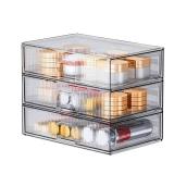 Stackable Storage Drawer, 3 Piece Acrylic Organizer for Cosmetics and Beauty Products, Suitable for Dressers, Bathrooms, Cabinets, Storage Rooms, Bedrooms and Home Organizers - Retail: $28