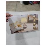 UMEXUS 10" Small Ceramic Cordless Table Lamp with Timer, Dimmer, Linen Shade, Remote Control, Rechargeable Battery Light for Patio Nightstand Kitchen Counter Living Room Side Table, Bulb Included