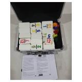 JOYOUSLIFE Mexican Train Dominoes with Numbers, Color Double 12 Numerical Domine Set for Adults and Family, Classic 91 Tiles Board Grame with Aluminym Case