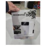 Dehumidifier for Home, 60 OZ Capacity, Auto Shut-Off for Medium Rooms up to 500 Sq.Ft, Portable Quiet for Bedroom Bathroom Basement, 24H Timer & 7 Color Lights (White, 7.36 x 6.77 x 10.47 inch)