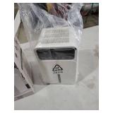 Dehumidifier for Home, 60 OZ Capacity, Auto Shut-Off for Medium Rooms up to 500 Sq.Ft, Portable Quiet for Bedroom Bathroom Basement, 24H Timer & 7 Color Lights (White, 7.36 x 6.77 x 10.47 inch)