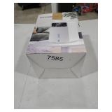 Dehumidifier for Home, 60 OZ Capacity, Auto Shut-Off for Medium Rooms up to 500 Sq.Ft, Portable Quiet for Bedroom Bathroom Basement, 24H Timer & 7 Color Lights (White, 7.36 x 6.77 x 10.47 inch)