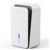 Dehumidifier for Home,1000 sq.ft Dehumidifier for Basement Bathroom Bedroom with Auto Shut Off, Built-in Aromatherapy Diffuser,7 Colors LED Light, Quiet Dehumidifiers with Sleep Mode(CS08-Ivory)