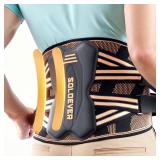 SOLOEVER Copper-Infused Back Brace for Men Lower Back Pain Relief [Medical-Grade & Stronger Support] Lumbar Support Belt with Support System for Women - Back Support Brace for Heavy Lifting and Work