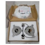 YIIZON 5 and 6 inch Recessed Can Light Conversion Kit, Ceiling Light Fixture Upgrade, Pendant & Hanging, 7¾ Inch Flat Steel Ceiling Medallion, White Finish 2 Packs