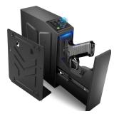 1DOT2 Gun Safe, Biometric Pistol Safe Nightstand, Quick Access Sliding Door Handgun Safes and Gun Lock Box for Home, Car, Truck, Bedside 3-Ways unlock Safe Fingerprint, Digital Key Interior Lights