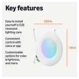 Amazon Basics Smart E12 LED Bulb, 6.0 Watts, 2.4 GHz Wi-Fi only, Works with Alexa Only, 4 Pack, Multicolor