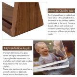 Mixoo 4x6 Picture Frame 2 Pack - Rustic Wooden Picture Frames with Walnut Wood Base and High Definition Break Free Acrylic Photo Covers for Tabletop or Desktop Display (Horizontal + Vertical)