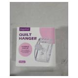 Magicfour Clear Quilt Hanger, 4 Pack Transparent Tapestry Hangers for Wall for Display, Quilt Holder Clips Hanging Clamps for Tapestries, Throws, Carpets, Blankets, Banners, Flags (Hardware Included)