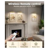 EZVALO Picture Light for Wall, Rechargeable 2400mAh Battery Lights Wireless Remote, 3 Color & Dimmable Magnetic 7.87