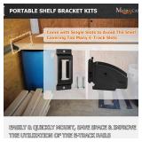 MorScan E-Track Wood Beam End Socket with Tie Down Slots, Shelf Brackets for 2x4 & 2x6 Wood Beam Custom Storage in Box Truck, Enclosed Trailer, Garage, Warehouse, Workshop (Black Powder-Coated)