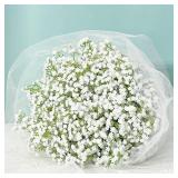 MARTINE MALL Babys Breath Artificial Flowers, 30 PCS White Baby Breath Flowers Artificial Bulk, Fake Baby Breath Gypsophila Real Touch Faux Babys Breath for Wedding Floral Arrangement Home Decor
