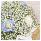 MARTINE MALL Babys Breath Artificial Flowers, 30 PCS White Baby Breath Flowers Artificial Bulk, Fake Baby Breath Gypsophila Real Touch Faux Babys Breath for Wedding Floral Arrangement Home Decor