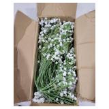 MARTINE MALL Babys Breath Artificial Flowers, 30 PCS White Baby Breath Flowers Artificial Bulk, Fake Baby Breath Gypsophila Real Touch Faux Babys Breath for Wedding Floral Arrangement Home Decor