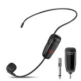 XIAOKOA Wireless Microphone Headset, UHF Head Mic Speaker System, Professional Voice Amplifier Headset Microphones, with LED Digital Display, for Teaching Fitness Instructor Tour Guide