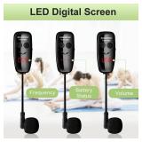 XIAOKOA Wireless Microphone Headset, UHF Head Mic Speaker System, Professional Voice Amplifier Headset Microphones, with LED Digital Display, for Teaching Fitness Instructor Tour Guide