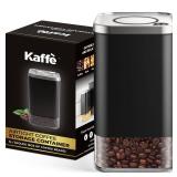 Kaffe Glass Coffee Canister (12oz) w/Airtight Lid - Click to Release Seal - BPA Free Glass & Stainless Steel - Elegant Kitchen Storage Container for Coffee, Nuts, Rice, Flour, Sugar, Tea, Cereal