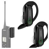 SAMCOM Wireless Headset with 2 Pin Dongle for FPCN10A/FPCN30A Walkie Talkies, BTEAR-02 Upgraded Hands-Free Wireless Two Way Radios Earpiece with Mic for K Connector (Radios not Inclued)