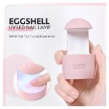 GAOY Mini UV Light for Gel Nails, Small Nail Cure Light, Eggshell LED Nail Lamp, USB Nail Dryer for Fast Curing, Pink