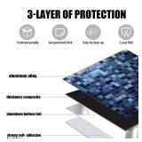 XUANINY 5-Sheet Peel and Stick Backsplash Tiles Dark Blue Surface Aluminum Mosaic Sticker for Kitchen (11.61\"x11.61\" Per Sheet, Pack of 5pcs) (Dark Blue)