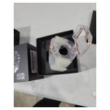 for Apple Watch Ultra 3/2/1 49mm Case [One-Click Open Design] [Aluminum Alloy Inner Frame] [Military Grade Shockproof] Luxury and Rugged Cover with Band for Apple Watch 49mm (White and Rose Gold)