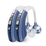 Digital Hearing Amplifiers Qty 2 (Modern Blue) 500hr Battery by Britzgo BHA-220D