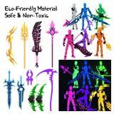 [6-PACK] Glowing Titan 13 Action Figure Set Already Assembled, T13 3D Printed Action Figures With Weapons Accessories T 13 Lucky Robo Dummy Nova 13 Action Figures, Figura de acciÃ³n t13 (6-Colors)