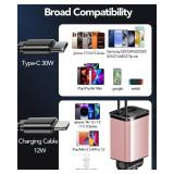 Retractable Car Charger Adapter for iPhone 17,4 in 1 Fast Charging Car Phone Charger,69W USB C Car Truck Accessories,Road Trip Essentials Gift for Men Women for iPhone 17 Pro Max/16/15/14/13/12,Galaxy