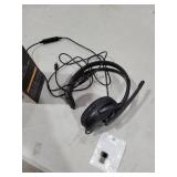 Wired One Ear Headset with Mic, 3.5mm/Type-C/USB Gaming Headset for PS5/PS4/Xbox/Switch/PC/iPhone/iPad/Mac/Tablet/Android, Single Ear Game Chat Headphone for Office Business Work Teams Call Center