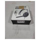 Wired One Ear Headset with Mic, 3.5mm/Type-C/USB Gaming Headset for PS5/PS4/Xbox/Switch/PC/iPhone/iPad/Mac/Tablet/Android, Single Ear Game Chat Headphone for Office Business Work Teams Call Center