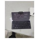 Doohoeek Universal Bluetooth Keyboard for Samsung Galaxy Z Fold, iPad mini 7 2024 & Phones, Dual Bluetooth Mini Keyboard with Any-Angle Kickstand & Leather Cover for Android, Windows and iOS