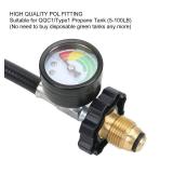 ATKKE 4FT Heater Hose Adapter Assembly F273704 Replacement with Gauge, Compatible with Buddy Heater MH9B MH18B Series, Portable Grill and More