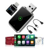Drivio Wireless CarPlay Adapter for iPhone & Android | USB CarPlay Wireless Adapter with Screen Mirroring | 2026 Bluetooth Car Play Dongle Apple Play for Car Accessories Android Auto USB C & A