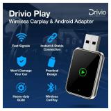 Drivio Wireless CarPlay Adapter for iPhone & Android | USB CarPlay Wireless Adapter with Screen Mirroring | 2026 Bluetooth Car Play Dongle Apple Play for Car Accessories Android Auto USB C & A