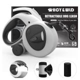 HCY&WLD Upgrade 4-in-1 Retractable Dog Leash with LED Light & Dispenser & Poop Bags, 16 ft Heavy Duty Dog Leash with Anti-Slip Handle for Dogs up to 44 lbs, 360Â° Tangle-Free, One Button Brake & Loc