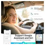 AGPTEK Car Speaker with Bluetooth 5.3, Hands Free Phone Kit for Calls, GPS & Music with TF Card Slot, Instant Connect, Siri Google Assistant Support Wireless Car Visor Clip Speakerphone (Gray)