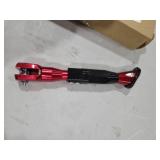 Motoforti Universal Adjustable Kickstand Side Support Stand Set for Motorcycle CNC Aluminum Alloy Red Black