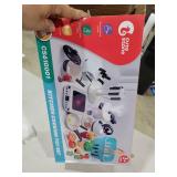 CUTE STONE Pretend Play Kitchen Toy with Cookware Steam Pressure Pot and Electronic Induction Cooktop, Cooking Utensils, Toy Cutlery, Cut Play Food, Shopping Basket Learning Toy for Girls Boys