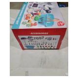 CUTE STONE Pretend Play Kitchen Toy with Cookware Steam Pressure Pot and Electronic Induction Cooktop, Cooking Utensils, Toy Cutlery, Cut Play Food, Shopping Basket Learning Toy for Girls Boys