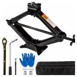 Beaiguna Portable Car Jack Kit, 2 Ton (4409 lbs) Scissor Jack for Car, Upgrade Emergency Spare Tire Changing Repair Kit, Scissor Jack Kit with Lug Wrench, Universal Vehicle Scissor Lift Jacks for SUV