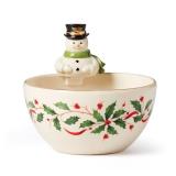 Lenox 893504 Holiday Snowman Bowl, Christmas Hosting