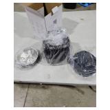 Automatic Cat Feeder, Cat Food Dispenser with Stainless Steel Bowl, Timed Portion Control 20 Portions 6 Meals Per Day, Voice Recorder, Dual Power Supply for Small Dogs (Black)