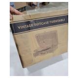 Vinyl Record Player 3-Speed Bluetooth Suitcase Portable Belt-Driven Record Player with Built-in Speakers RCA Line Out AUX in Headphone Jack Vintage Turntable