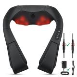 Medcursor Neck Massager - Portable Electric Neck and Back Massager with Heat, Deep Tissue 3D Kneading Pillow for Muscle Pain Relief, Ideal Fathers Day Gift, Not Cordless