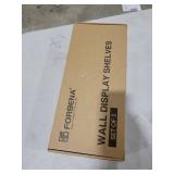 Forbena Gold Floating Shelves for Wall Decor Set of 3, Bathroom Shelves Over Toilet, Modern Display Wall Shelf with Guard Rail for Living Room Bedroom Organizers and Storage - White and Gold