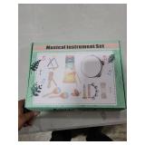 ZJEFUNS Baby Musical Instruments Set Wooden Montessori Toys for Toddlers 1-3 Percussion Instruments Set Modern Boho Music Toys for Kids Preschool Educational.