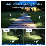 JEJOT Solar Lights Outdoor Waterproof IP65, Super Bright LED, 6500K 2 Lighting Modes, Solar Powered Yard Garden Solar Spot Lights for Outside Landscape Auto On/Off -8 Pack