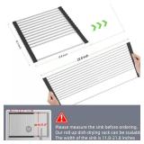 Black Expandable Roll Up Dish Drying Rack Up to 22.8