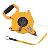 LAND 165FT/50M Heavy Duty Fiberglass Tape Measure - 1/2-Inch Wide, Dual Inch/Metric Scale, Durable Open Reel Measuring Tape for Surveying, Engineering, Runway Construction