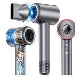 Snugluv Hair Dryer, 160000 RPM High Speed 200 Million Ionic Blow Dryer, Professional Hair Blow Dryer with Diffuser and Nozzle for Home, Travel & Salon Use, 120V